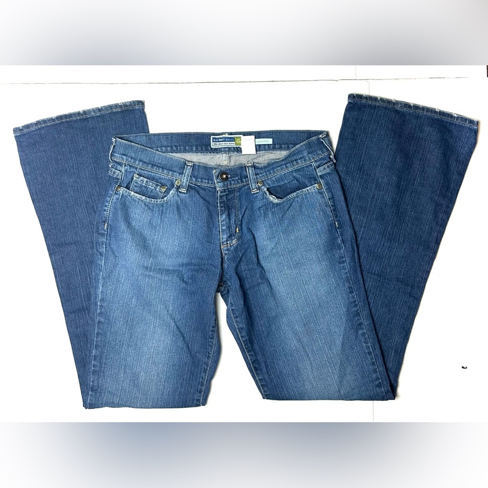 Old Navy Jeans Womens 6 Long Low Rise Bootcut Blue Denim Vintage 90s Y2K Stretch